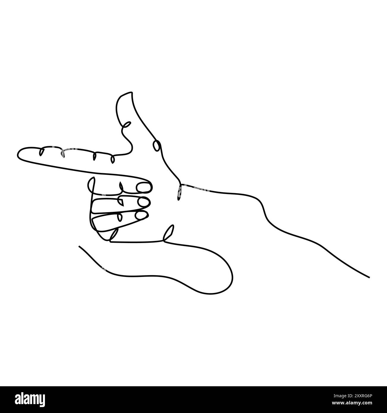 Art en ligne continue de couple tenant la main Illustration de Vecteur