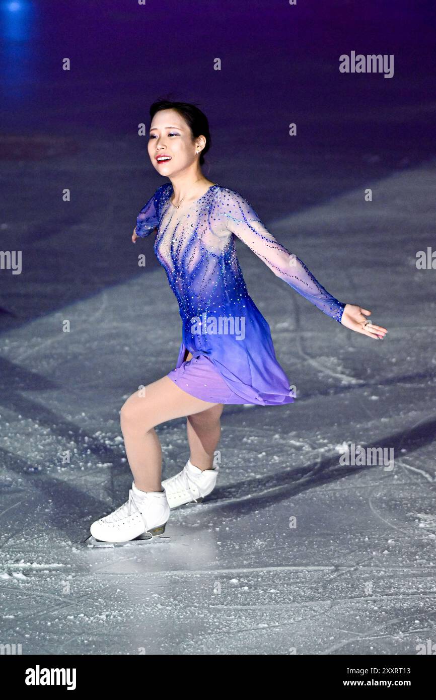 Mai MIHARA (JPN), au Japanese Dream - Ice Gala, à Acinque Ice Arena, le 15 août 2024 à Varèse, Italie. Crédit : Raniero Corbelletti/AFLO/Alamy Live News Banque D'Images