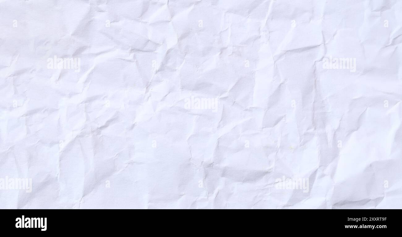 Fond de papier d'art blanc froissé pour concevoir votre concept de texture. Banque D'Images