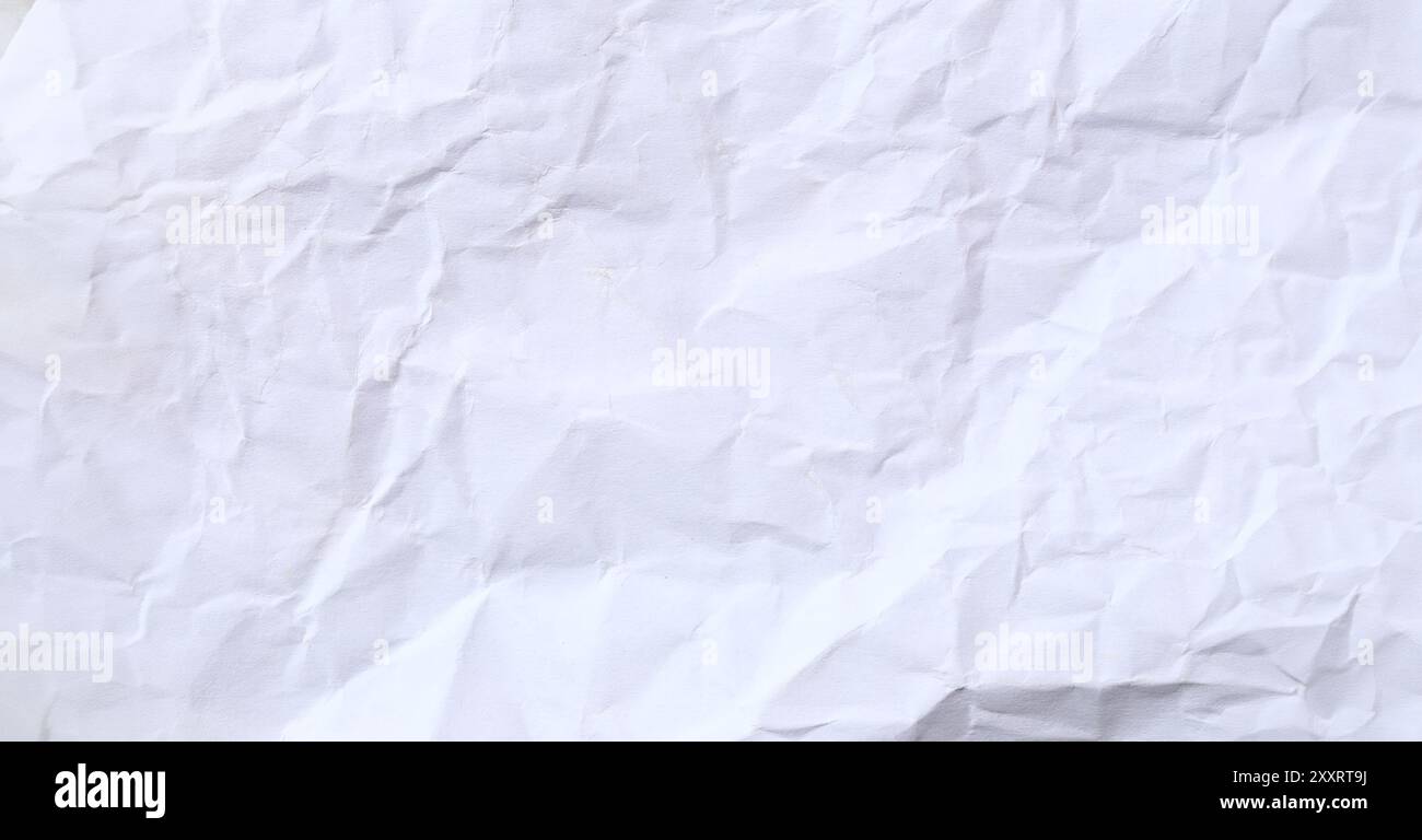 Fond de papier d'art blanc froissé pour concevoir votre concept de texture. Banque D'Images