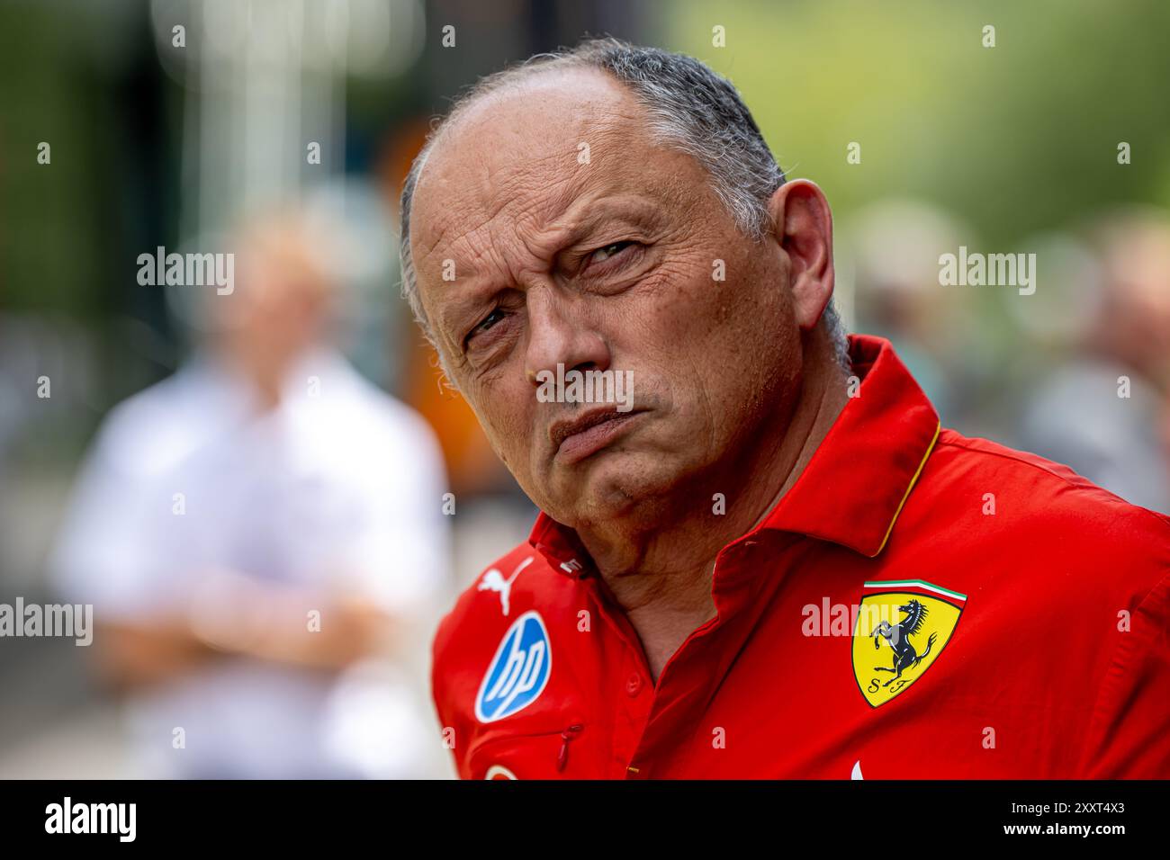 CIRCUIT DE SPA-FRANCORCHAMPS, BELGIQUE - JUILLET 25 : Frédéric Vasseur, Ferrari de France lors du Grand Prix de Belgique au circuit de Spa-Francorchamps le jeudi 25 juillet 2024 à Stavelot, Belgique. (Photo de Michael Potts/BSR Agency) crédit : Orange pics BV/Alamy Live News Banque D'Images