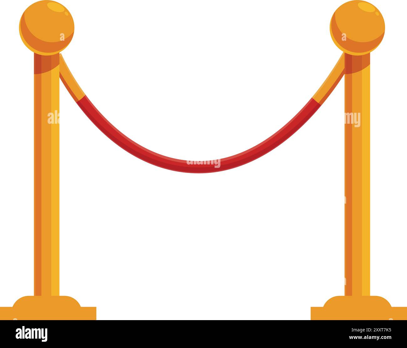Barrière dorée avec corde de velours rouge bloquant l'accès pour un événement privé vip Illustration de Vecteur Barrière dorée avec corde de velours rouge bloquant l'accès pour un événement privé vip Illustration de Vecteur