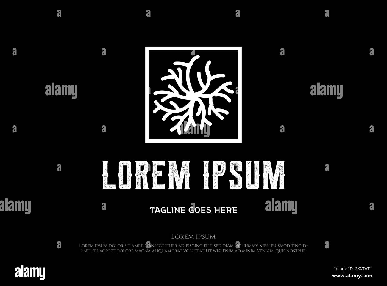 Vecteur de conception de logo d'environnement de racine carrée Illustration de Vecteur