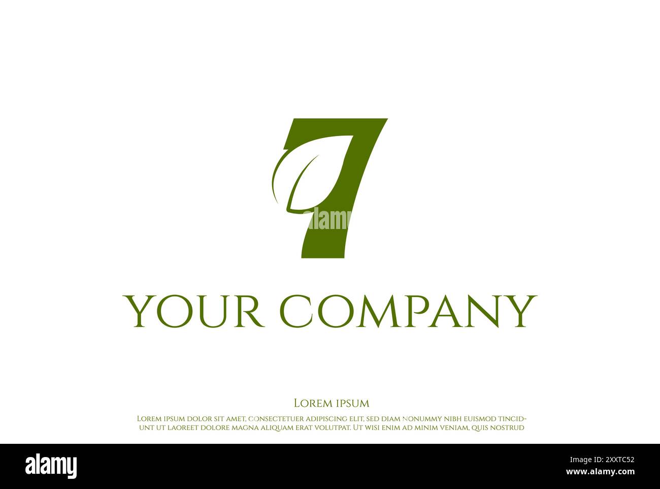 Simple minimaliste Seven Leaf pour Plant Tree Garden environnement logo Design vecteur Illustration de Vecteur