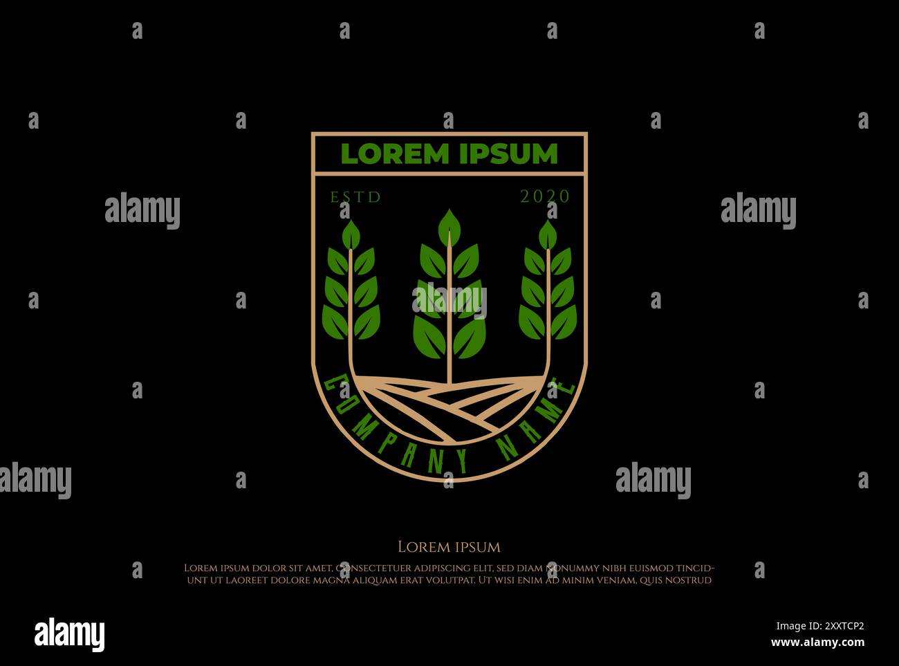 Vintage Plant Leaf Agriculture Garden nature logo Design vecteur Illustration de Vecteur