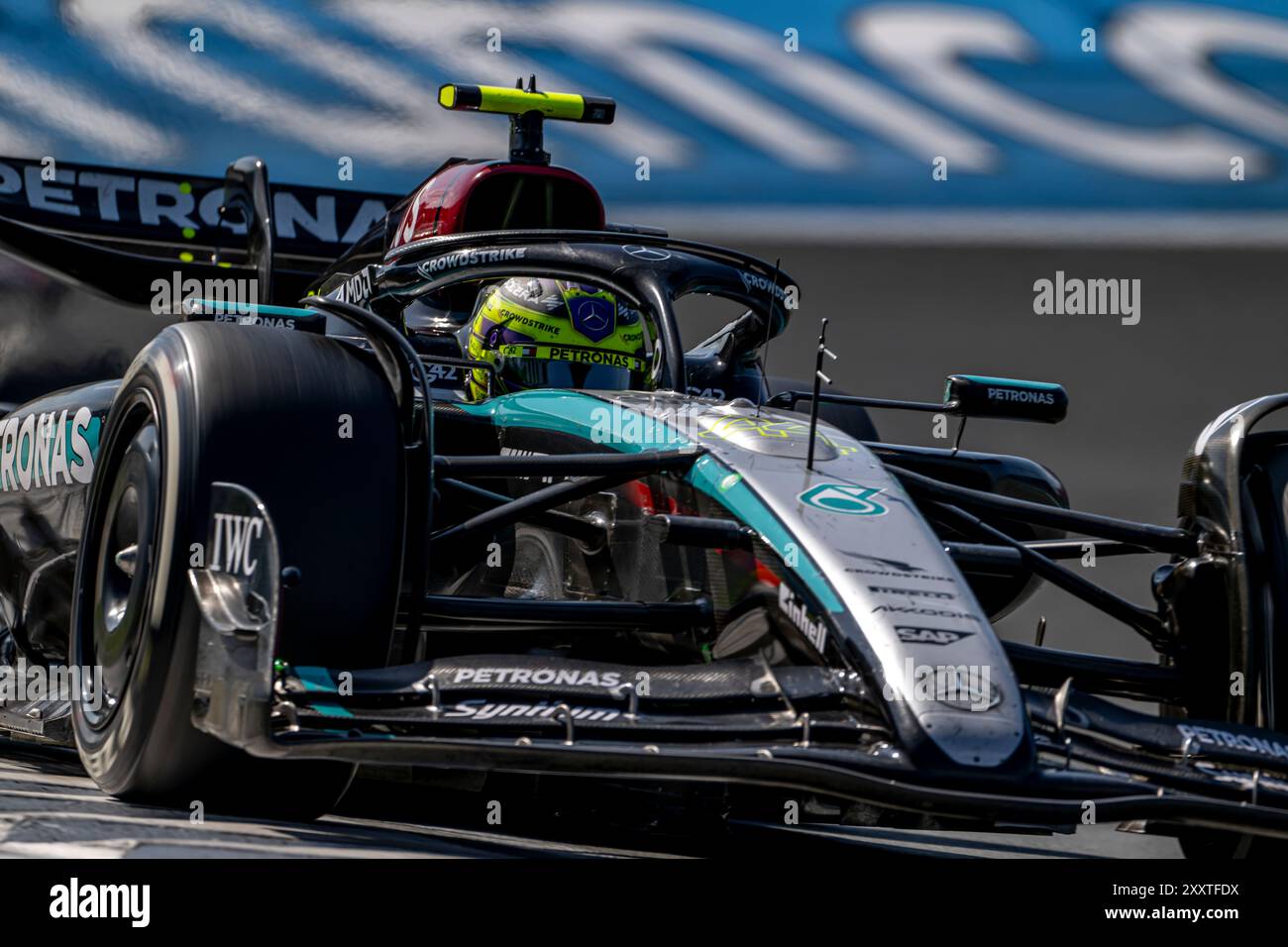 CIRCUIT ZANDVOORT, PAYS-BAS - AOÛT 25 : Lewis Hamilton, Mercedes F1 du Royaume-Uni lors du Grand Prix des pays-Bas au circuit Zandvoort le dimanche 25 août 2024 à Zandvoort, pays-Bas. (Photo de Michael Potts/BSR Agency) crédit : Michael Potts/Alamy Live News Banque D'Images