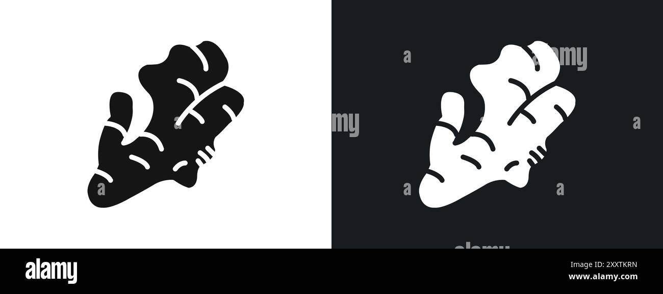 Icône de gingembre signe graphique vectoriel linéaire ou symbole défini pour l'interface utilisateur de l'application Web Illustration de Vecteur
