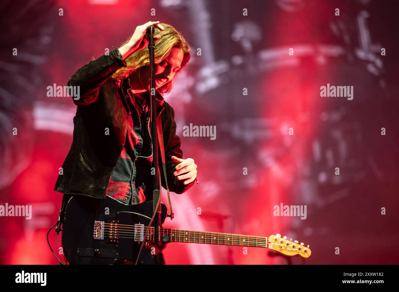 Reading, Berkshire, Royaume-Uni. 25 août 2024. Catfish et The Bottlemen se produisent sur la scène principale du Reading Festival. Cristina Massei/Alamy Live News Banque D'Images