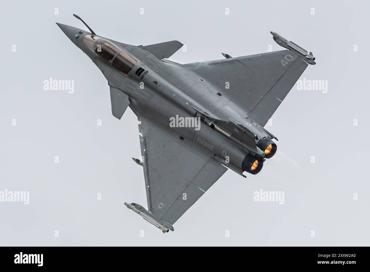 Un avion de chasse bimoteur canard delta Dassault Rafale M de la Marine française. Banque D'Images