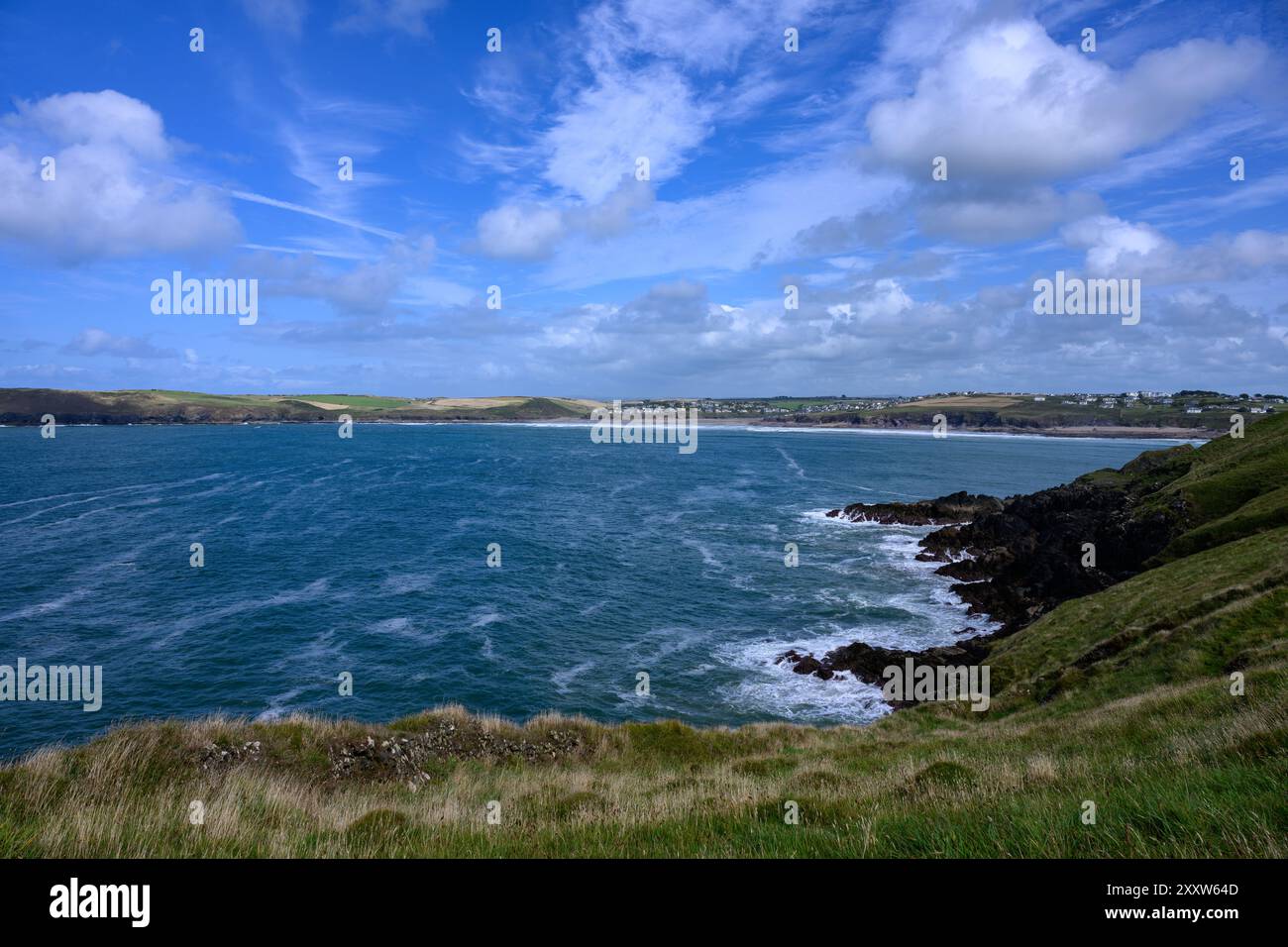 Vue côtière le long de la côte atlantique à Cornwall Banque D'Images