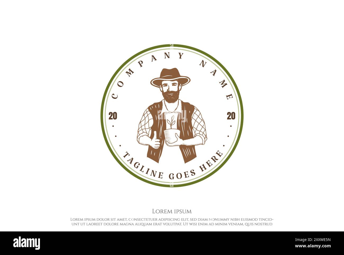 Rétro Vintage homme masculin masculin tête logo Design vecteur Illustration de Vecteur