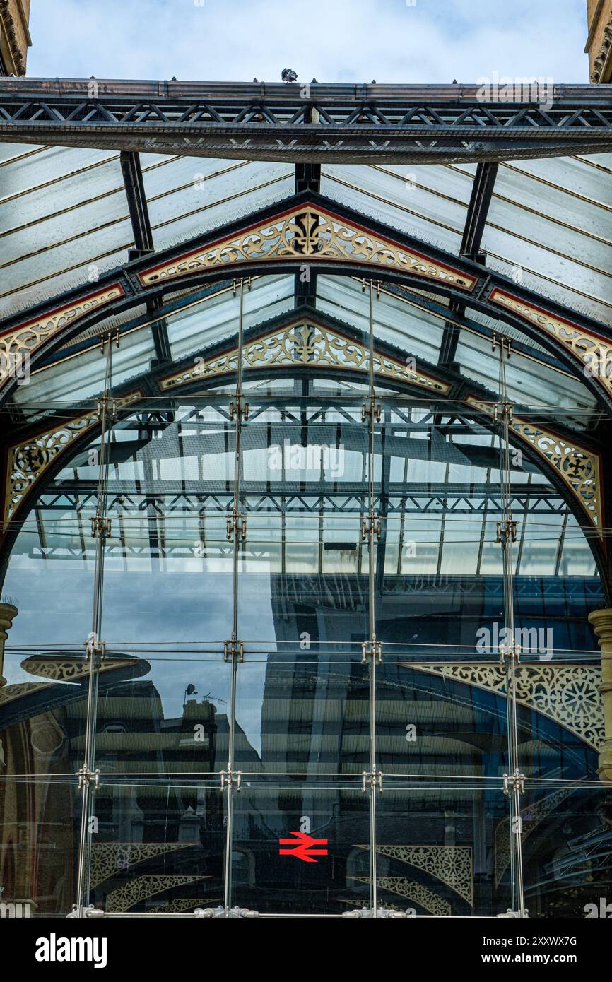 Détail architectural, Liverpool Street Station, Liverpool Street, Londres, Angleterre Banque D'Images