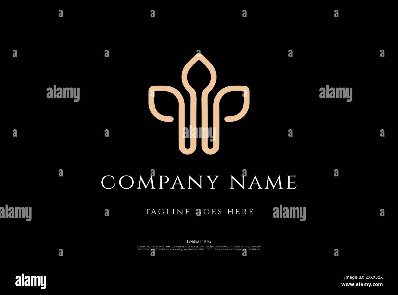 Simple lettre initiale minimaliste W Leaf for Wellness logo Design Vector Illustration de Vecteur