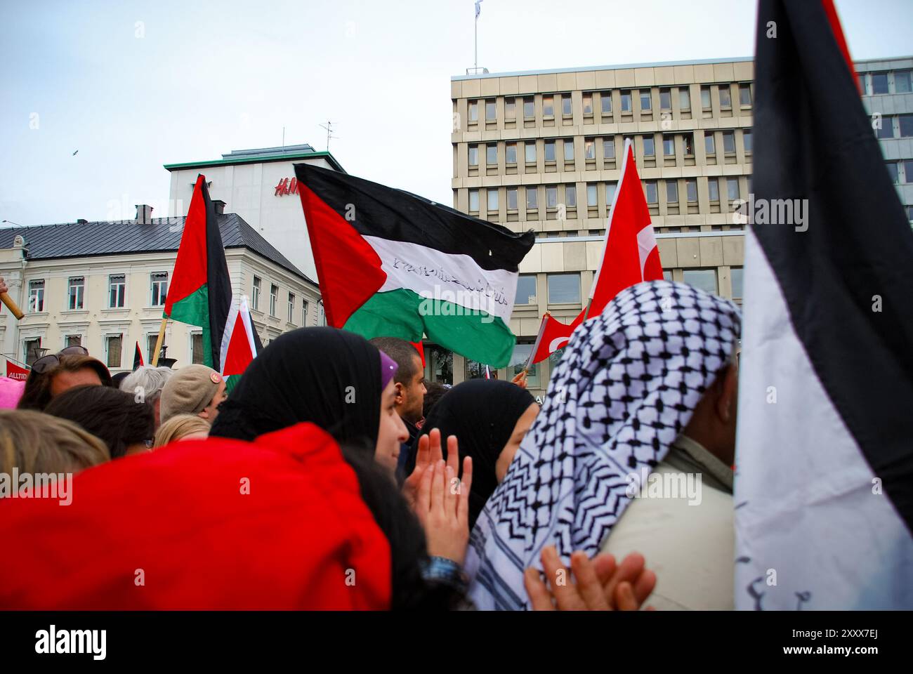 Manifestation arabe contre Israël à Malmo Banque D'Images