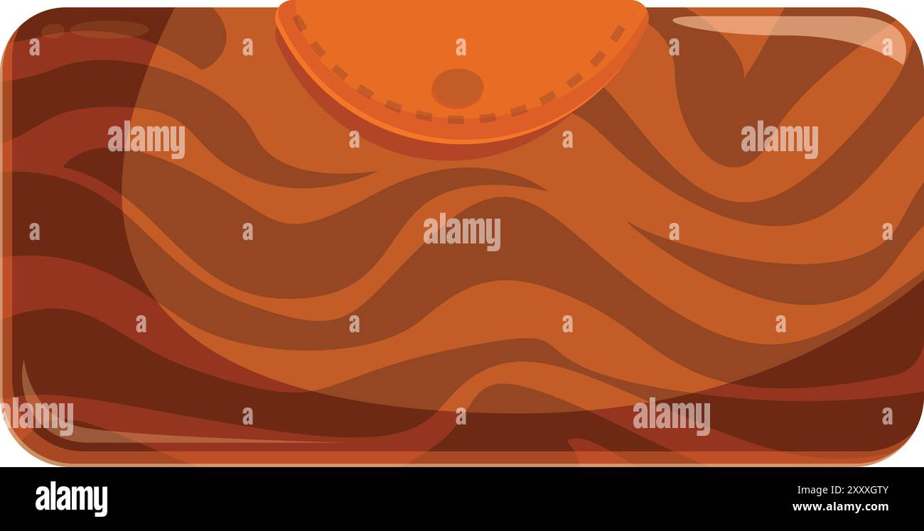 Ce portefeuille en bois écologique est parfait pour ceux qui recherchent un accessoire durable et élégant Illustration de Vecteur