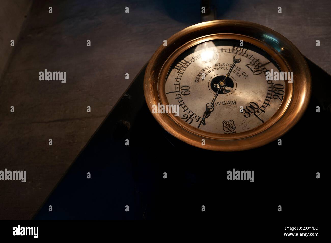 Ancien indicateur de vapeur General Electric. Banque D'Images