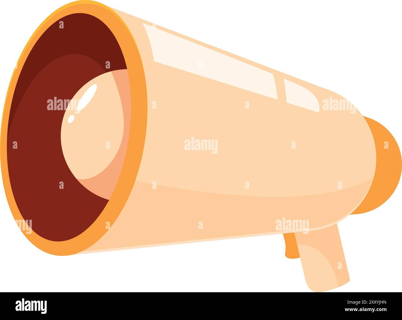 Mégaphone orange annonçant des informations importantes Illustration de Vecteur