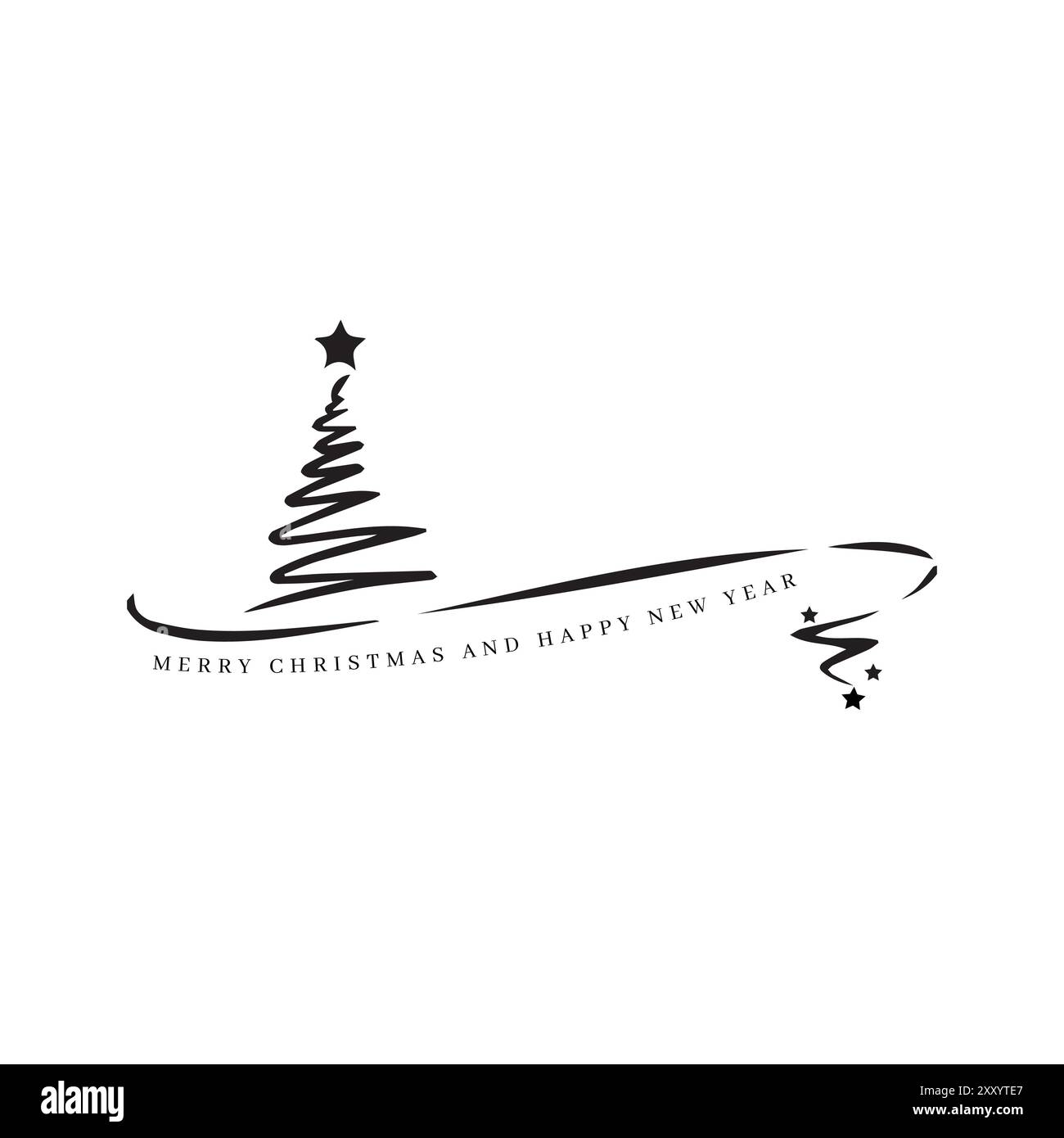 Illustration vectorielle de joyeux Noël, conception de t-shirt de Noël, dessins de ligne de joyeux Noël Illustration de Vecteur