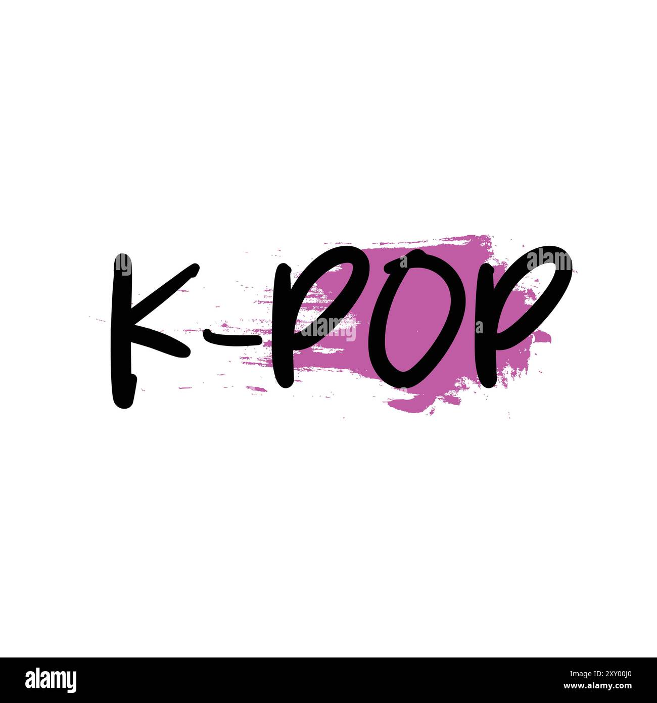 Musique pop coréenne illustration de citation isolée dans le style graffiti. Concept K-pop Singer Lovers. Illustration de Vecteur