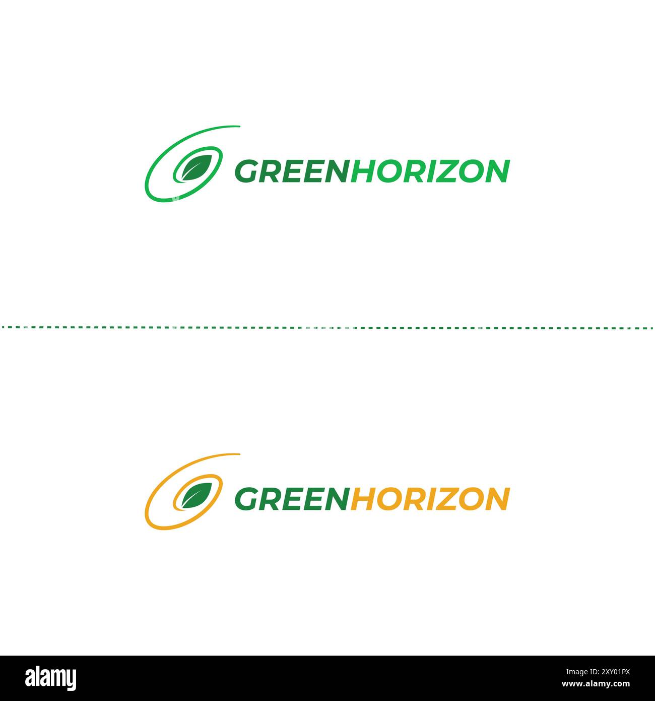 Green Horizon éco friendly logo design Climate Friendly logo Illustration de Vecteur