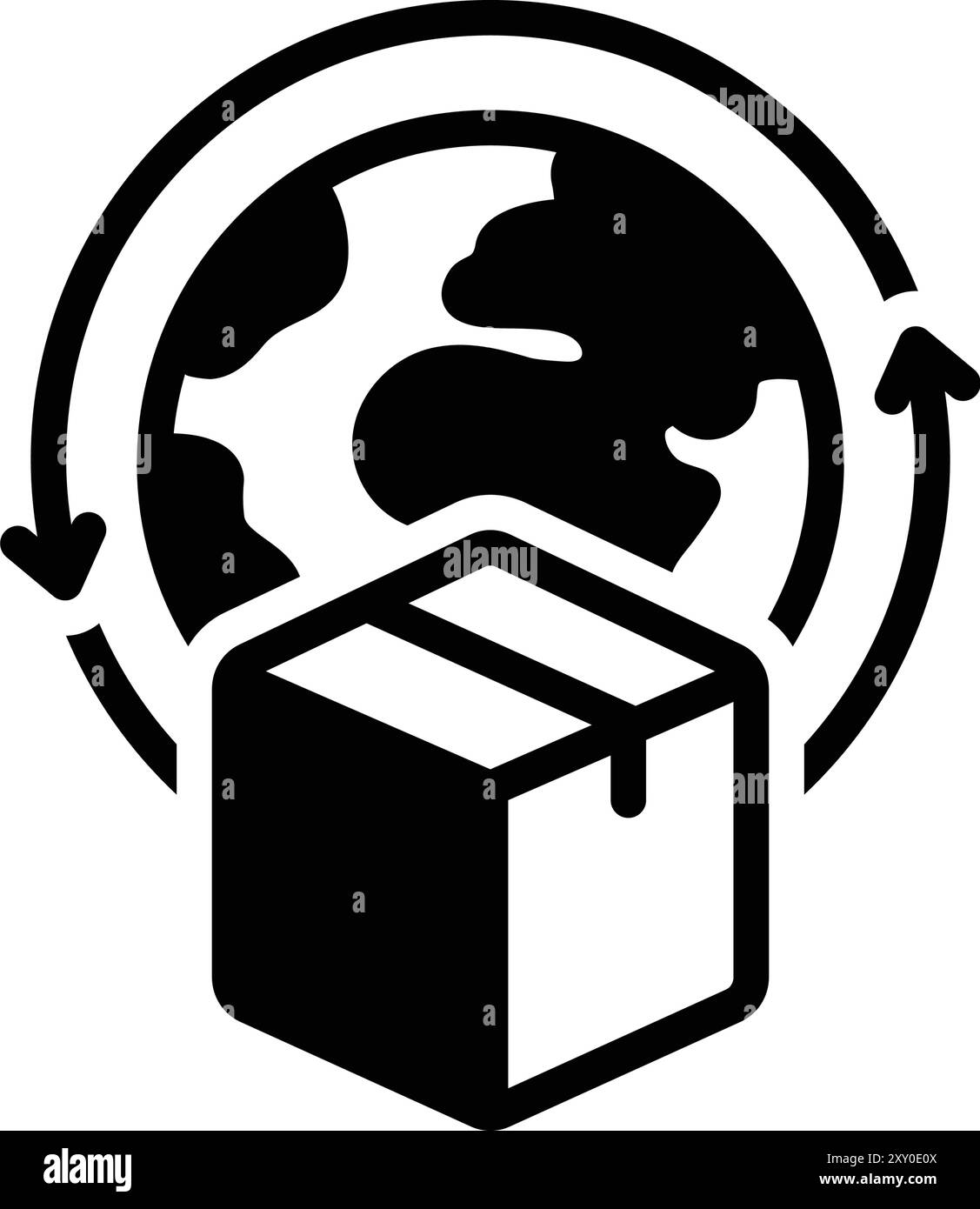 Icône pour la livraison dans le monde entier, dans le monde entier Illustration de Vecteur