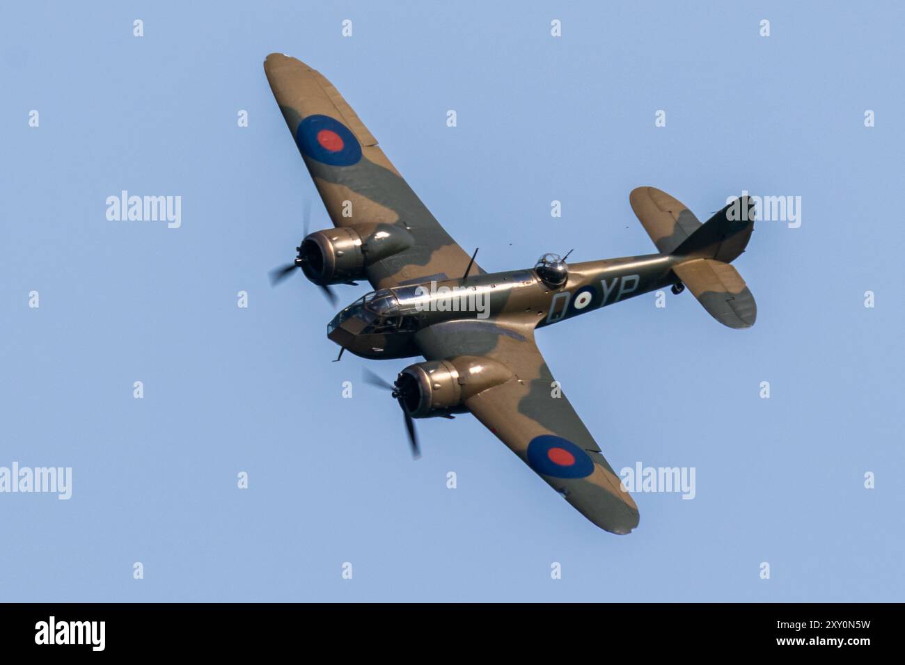Bristol Blenheim Bomber in Flight, un bombardier léger utilisé par la RAF pendant la seconde Guerre mondiale Banque D'Images
