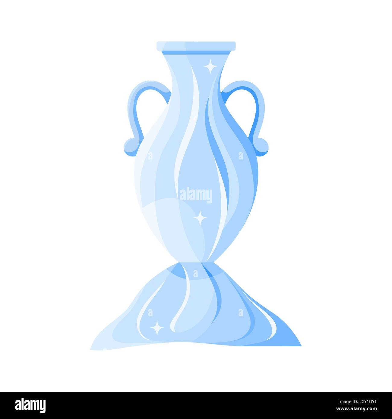 Sculpture de glace d'amphore grecque, vase congelé et pot pour illustration vectorielle de vin Illustration de Vecteur