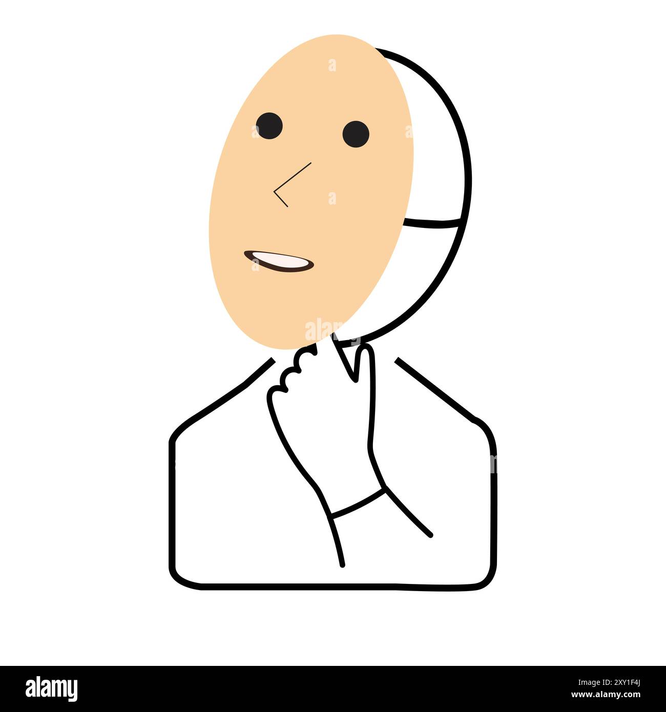 Caractère d'une personne portant un masque sur sa tête Illustration de Vecteur