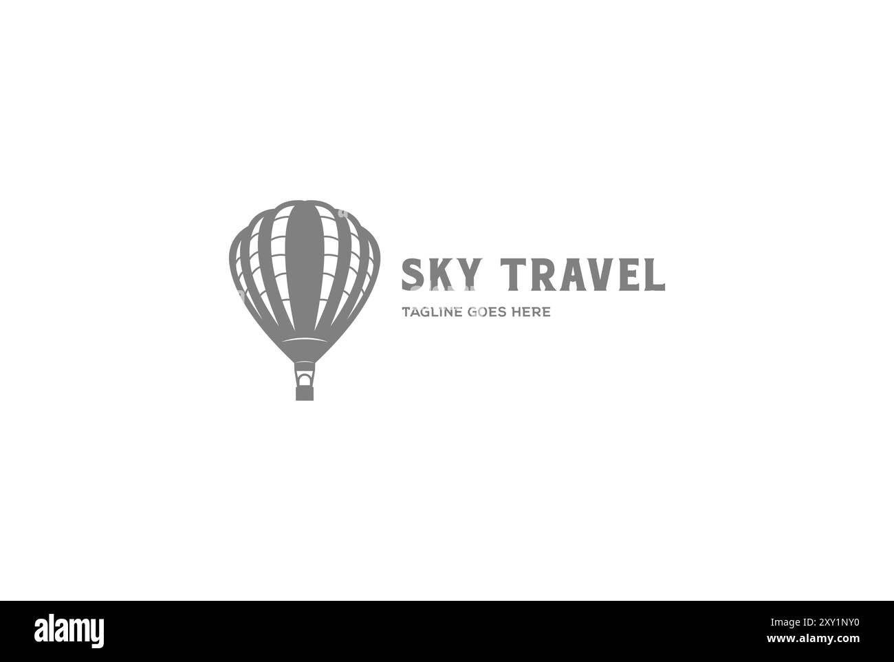 Vintage Retro Flying Air Balloon pour Sky Travel logo Design Vector Illustration de Vecteur