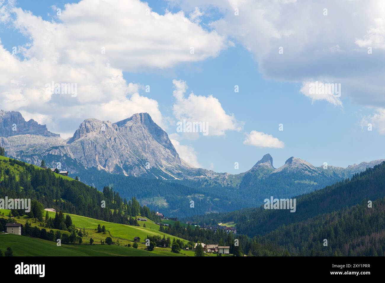 Randonnée près de la Villa - Val Badia - Alta Badia - Italie Banque D'Images