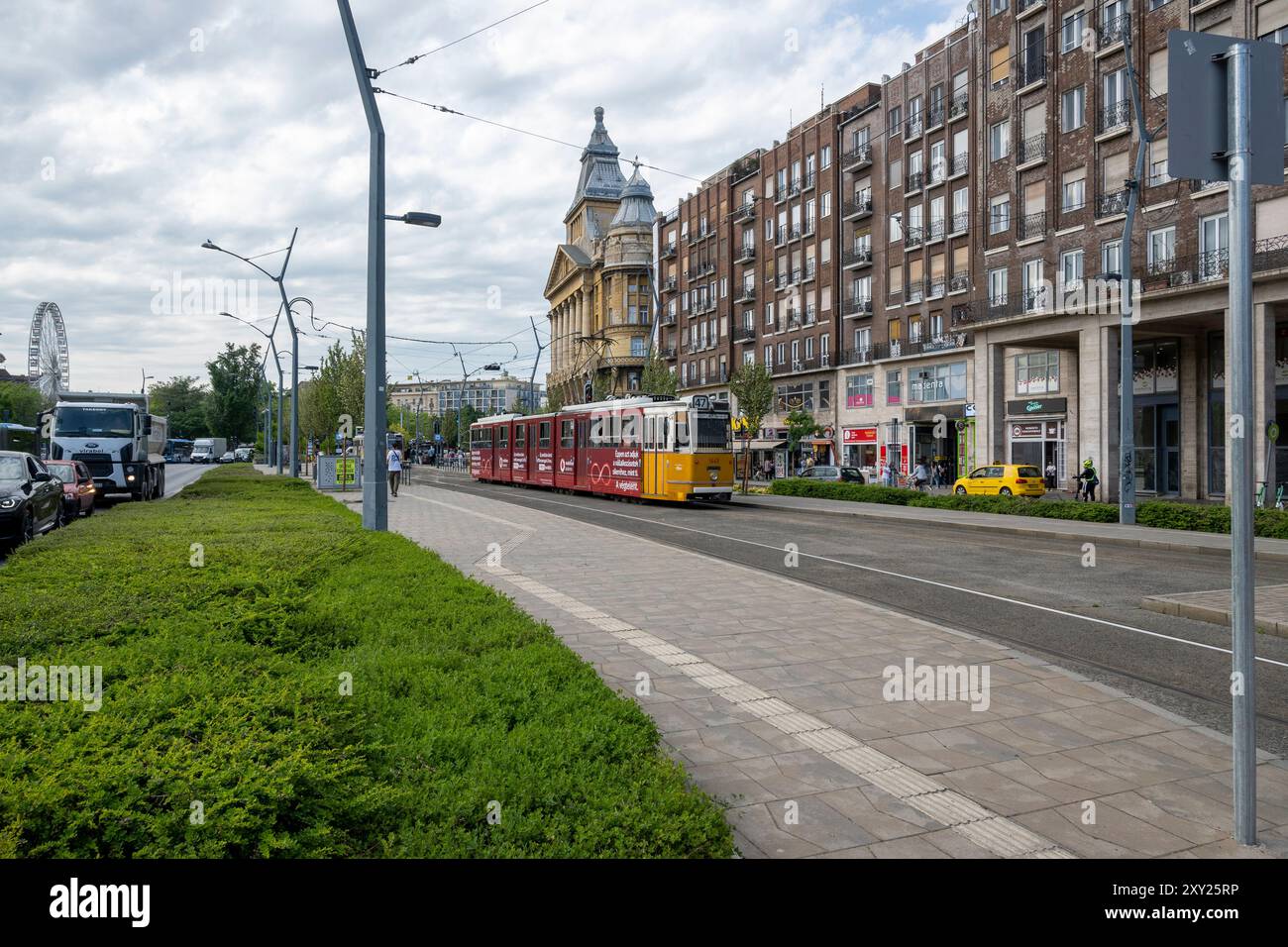 Bloc d'appartement à Budapest Banque D'Images