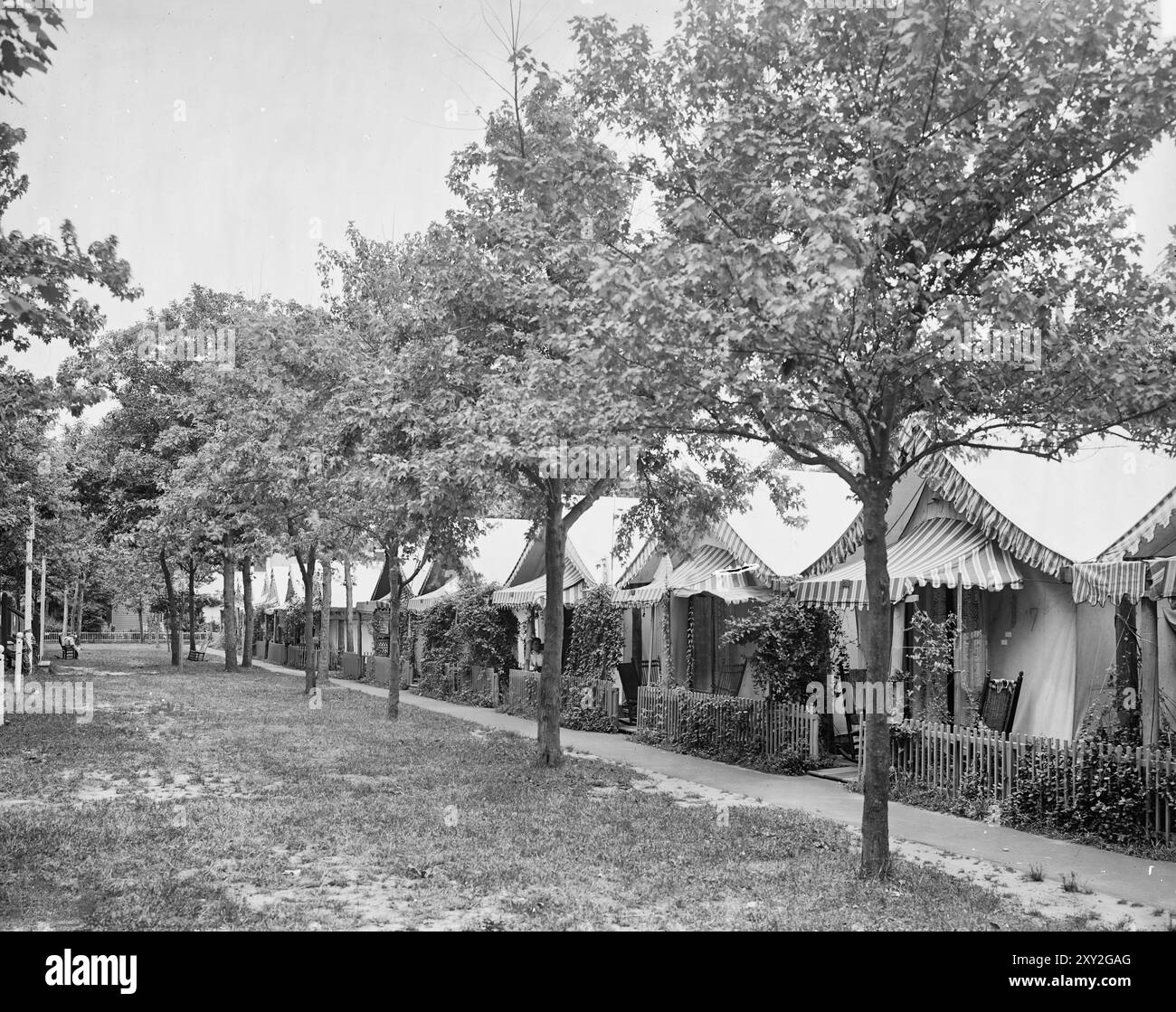 Tente Life à Ocean Grove, New Jersey, vers 1906 Banque D'Images