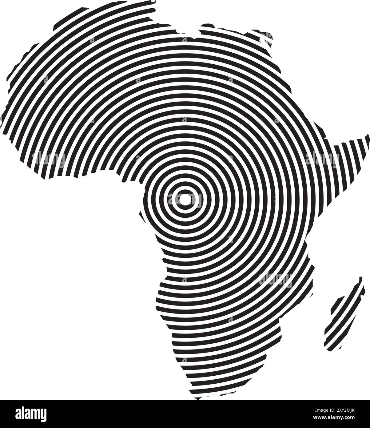 Icône de carte Afrique avec conception d'illustration vectorielle noire simple Illustration de Vecteur