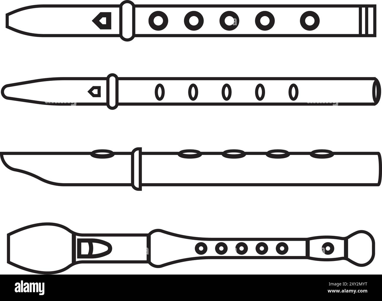 flûte illustration icône élément symbole conception Illustration de Vecteur