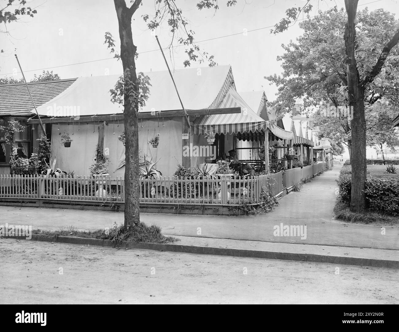 Tente Life à Ocean Grove, New Jersey, vers 1906 Banque D'Images