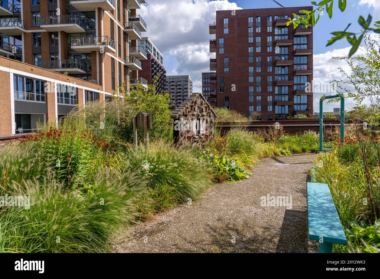 Complexe résidentiel de Groene Kaap, dans le quartier de Rotterdam Feijenoord, sur le Maashaven, quartier Katendrecht, 450 appartements et magasins, spread ov Banque D'Images