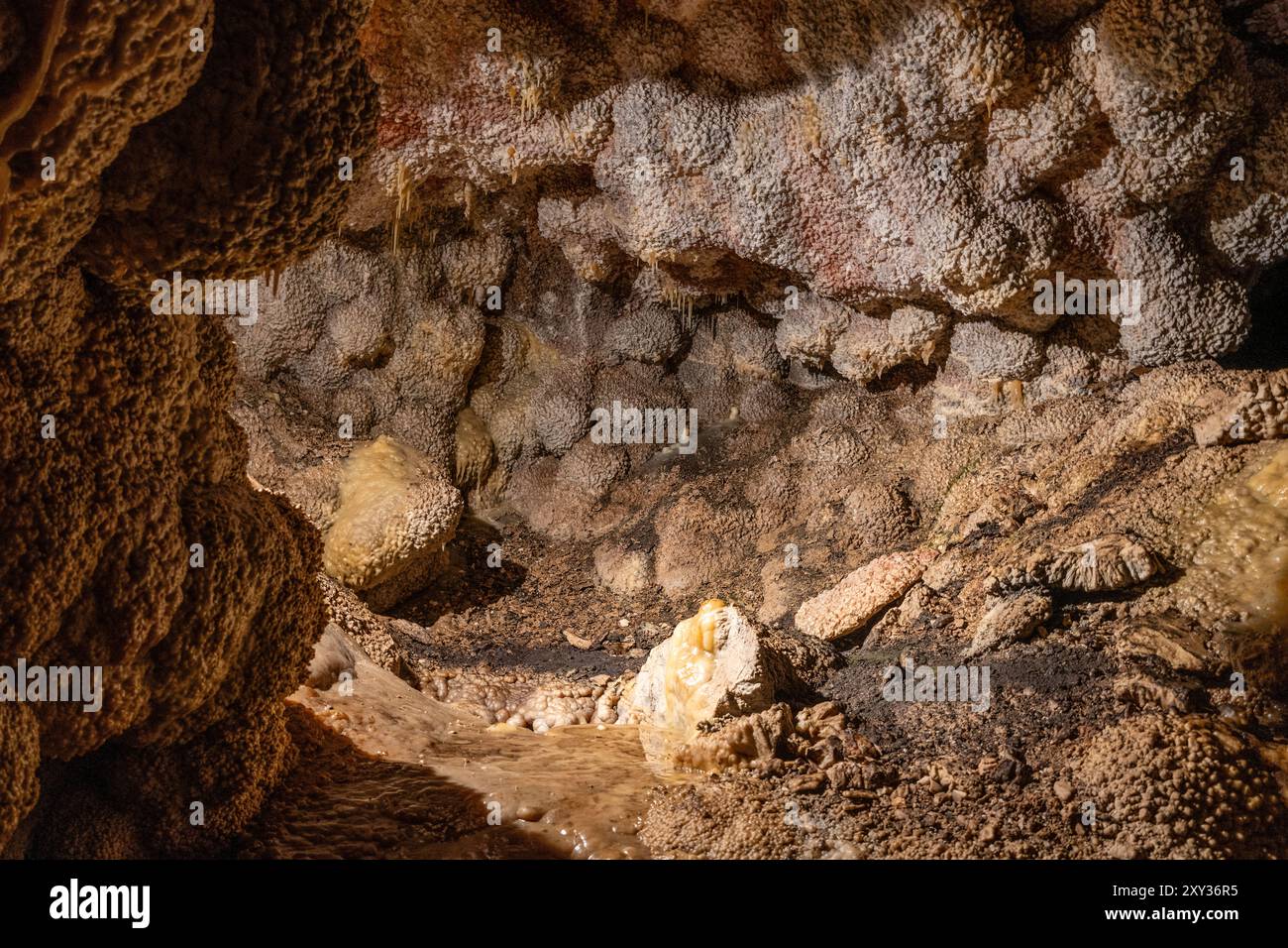 Photographie de l'intérieur du monument national Jewel Cave, Black Hills, Custer, Dakota du Sud, États-Unis. Banque D'Images