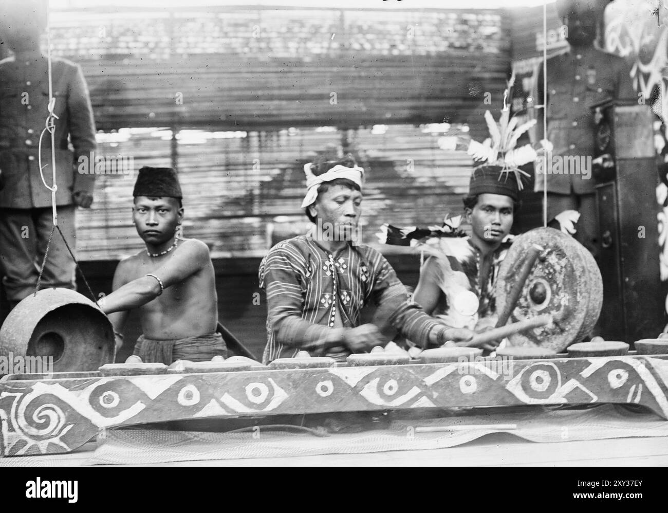 Musiciens indiens jouant sur Coney Island , vers 1900 Banque D'Images