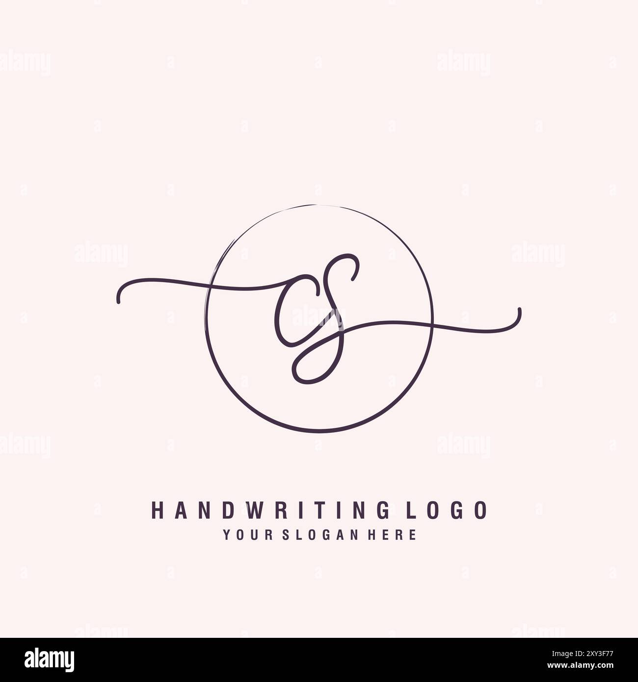 Logo lettre CS minimaliste moderne Illustration de Vecteur