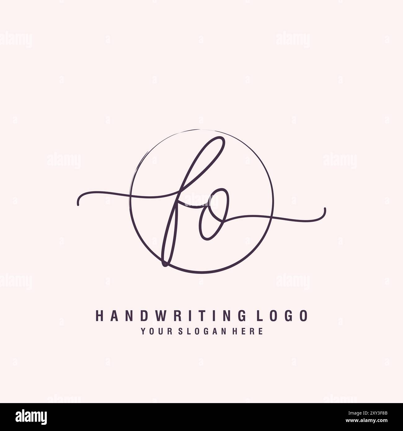 Logo lettre FO minimaliste moderne Illustration de Vecteur