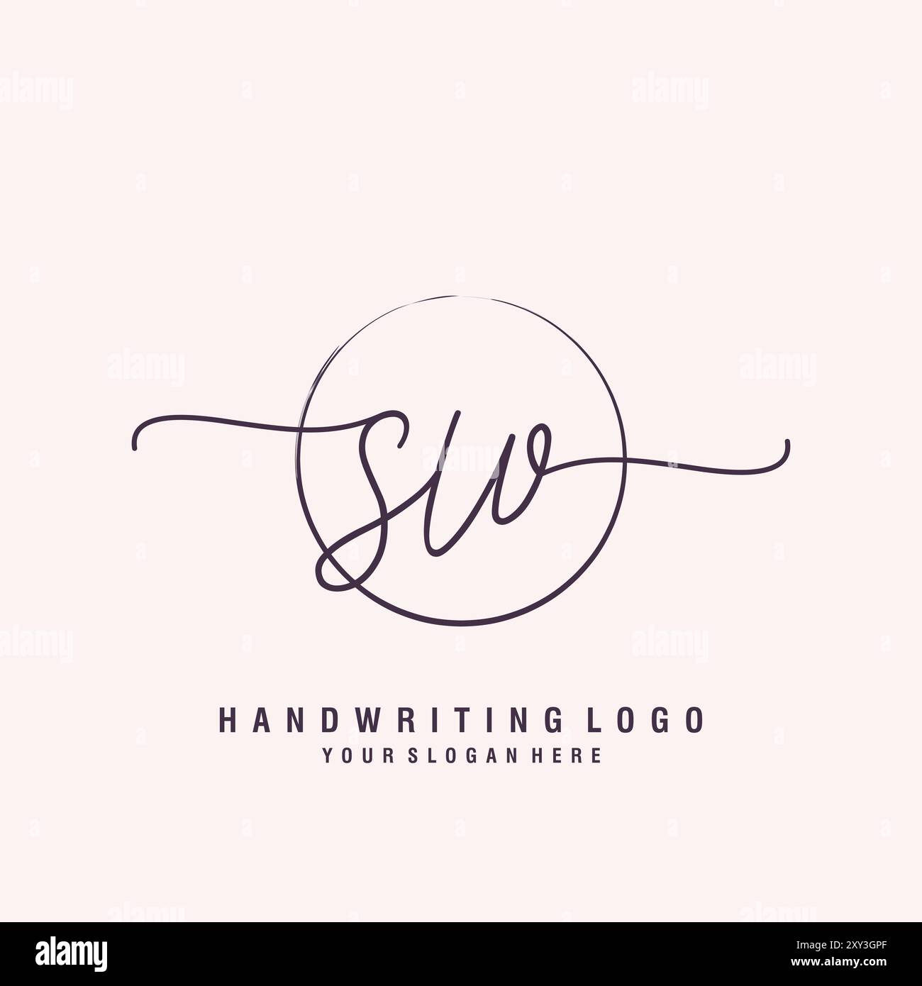 Logo SW lettre minimaliste moderne Illustration de Vecteur