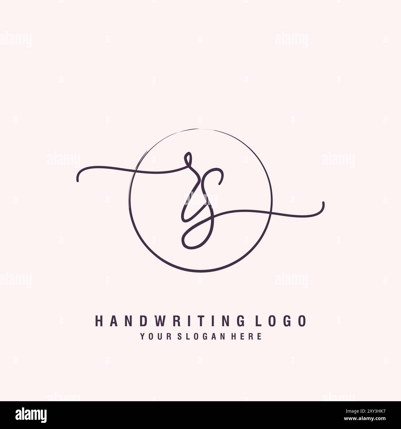 Lettre logo RS minimaliste moderne Illustration de Vecteur