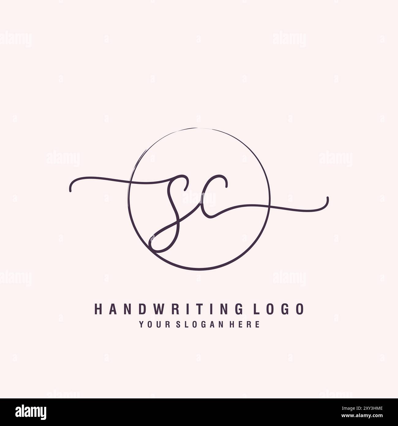 Logo lettre SC minimaliste moderne Illustration de Vecteur