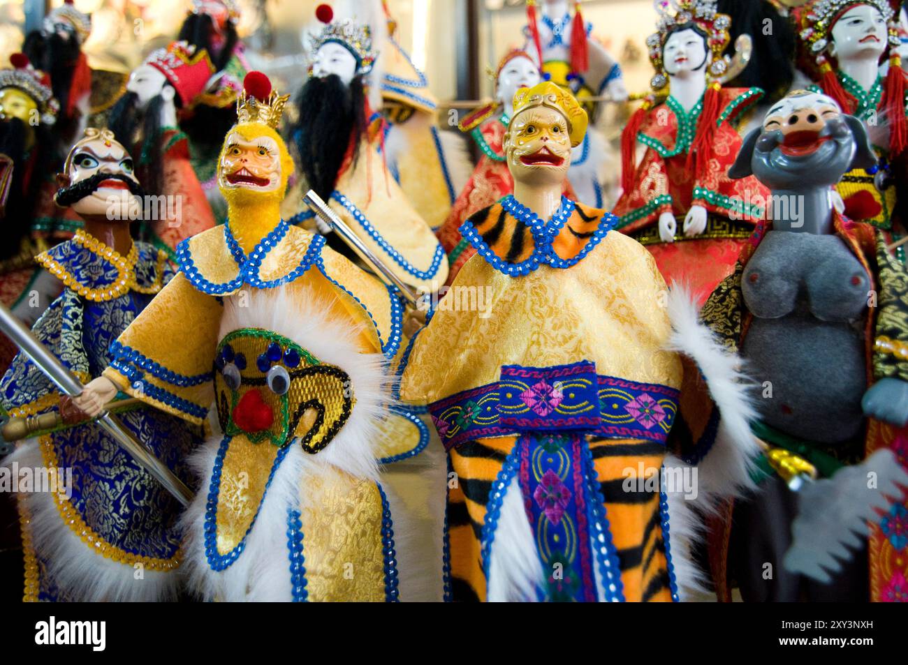 Troupe de marionnettes chinoises à Quanzhou, province du Fujian, Chine. Banque D'Images