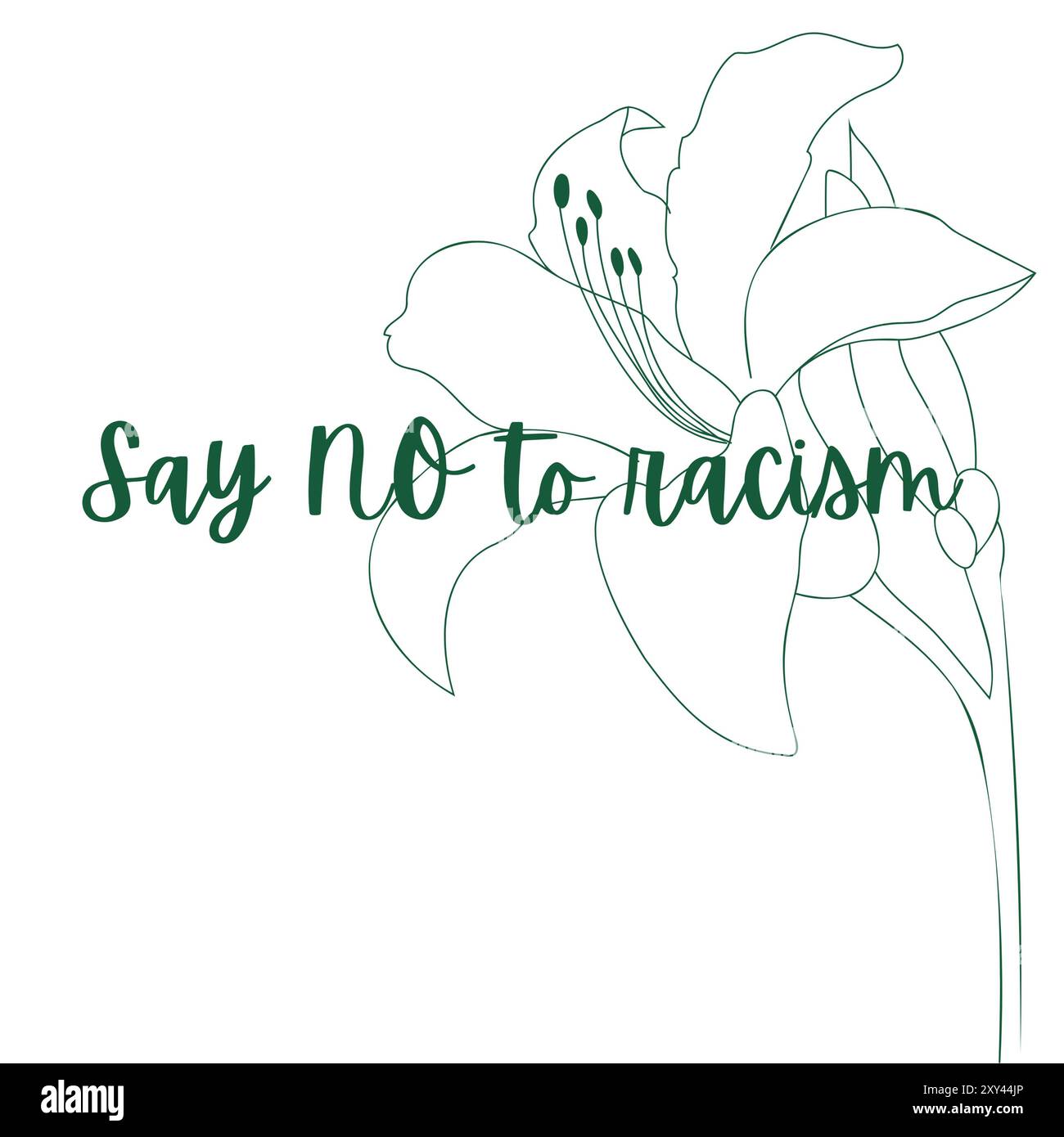 Dites non au racisme, paix pour tous, justice sociale Illustration de Vecteur