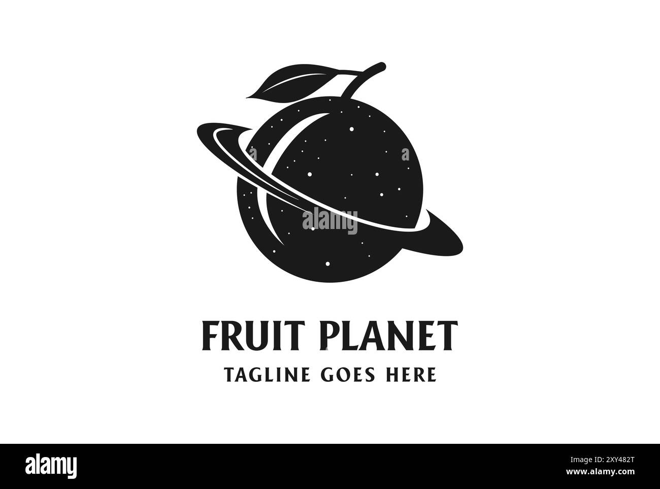 Orange Lemon Lime fruit Saturn Planet pour le vecteur de conception de logo de produit agricole Illustration de Vecteur