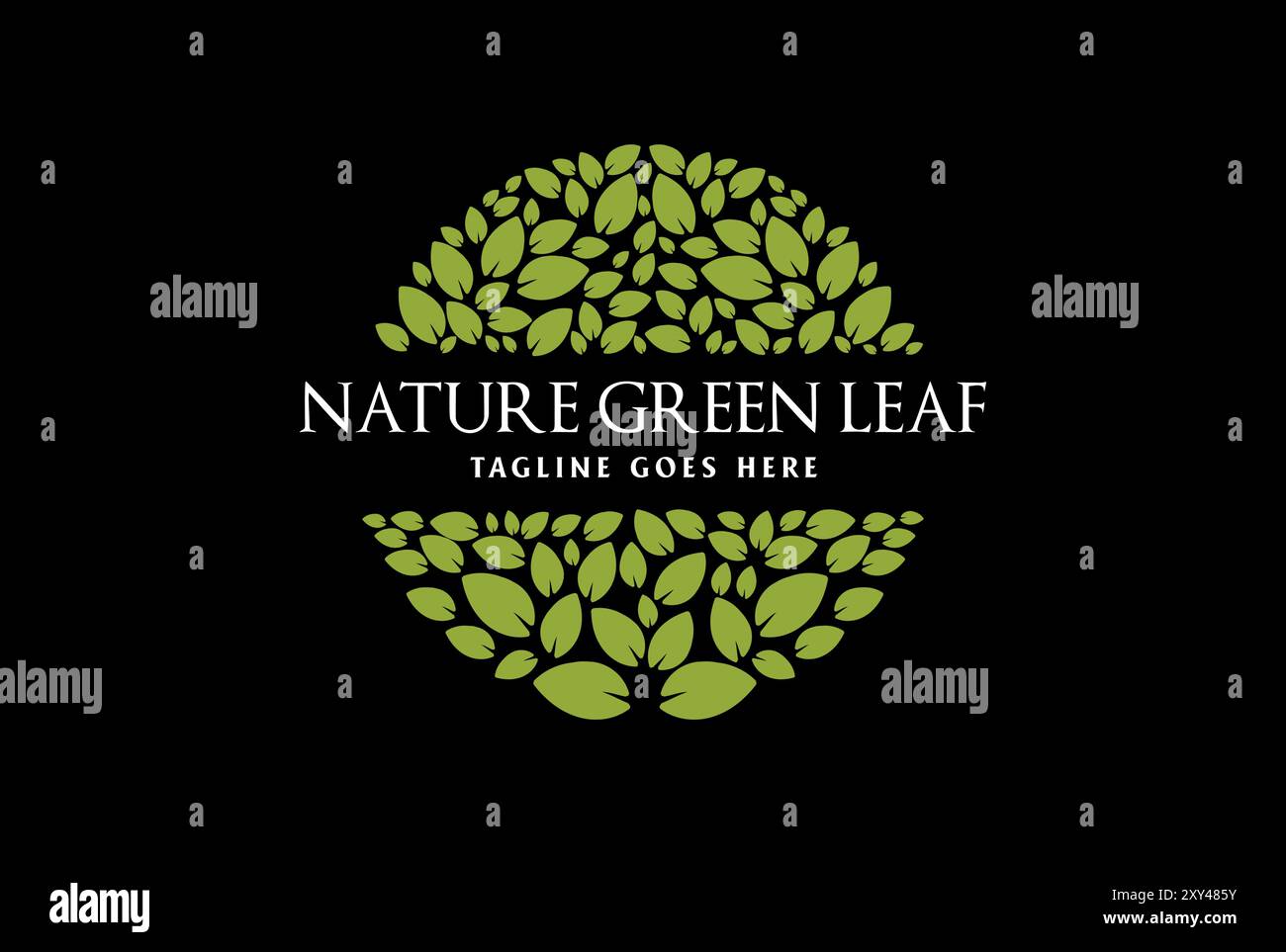 Cercle Circular nature Green Leaf Leaf logo Design vecteur Illustration de Vecteur