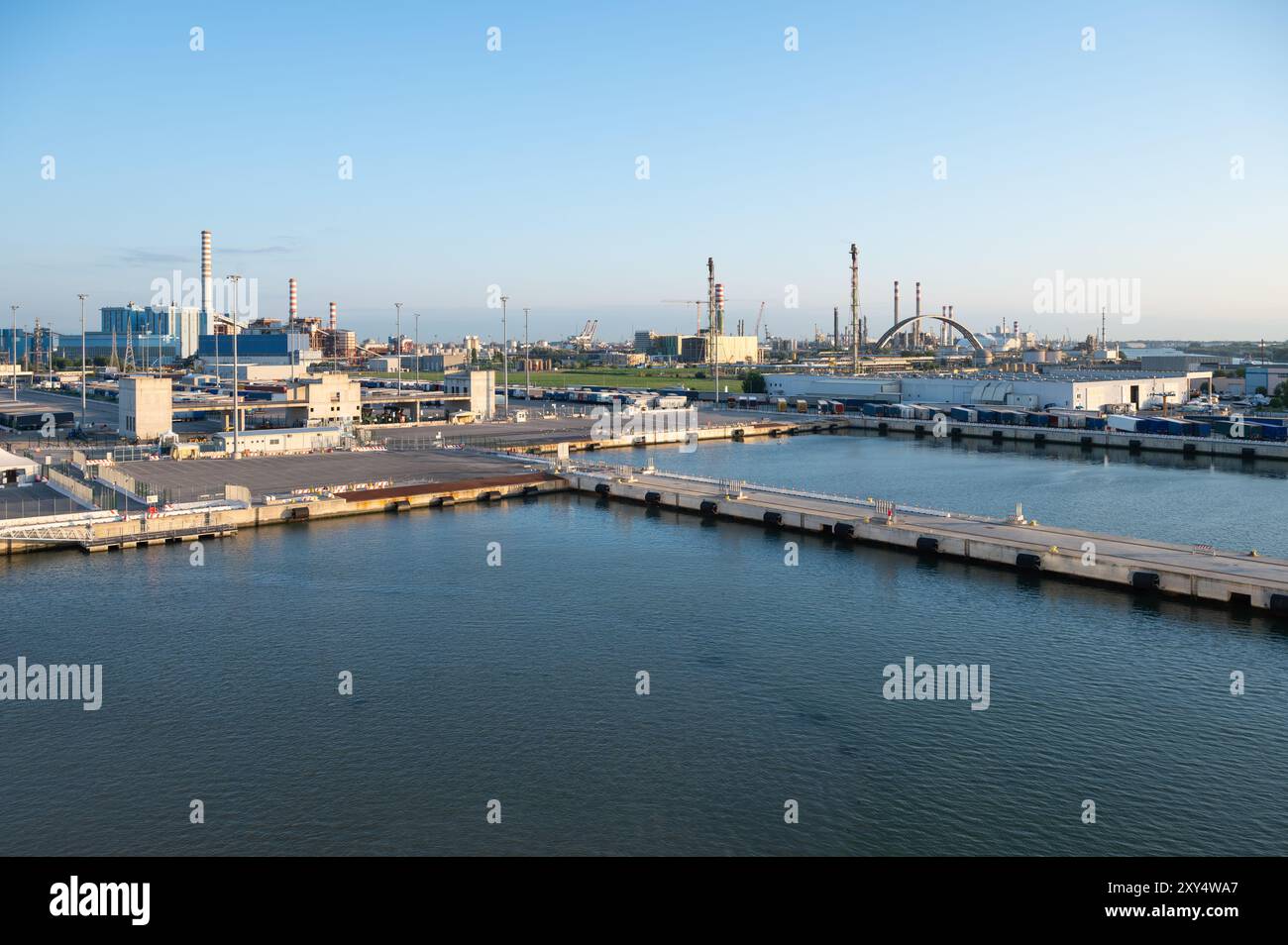 Port de croisière de Fusina, Venise, Italie. Banque D'Images
