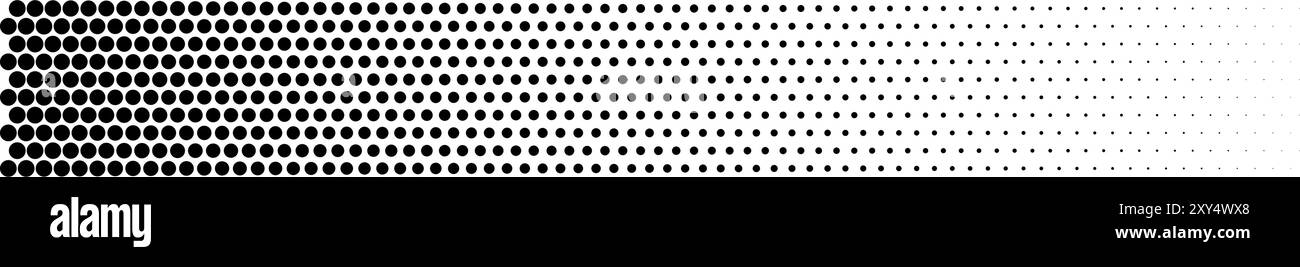 Ligne de dégradé en pointillés demi-teintes. Pinceau texturé abstrait vectoriel isolé, élément de conception Illustration de Vecteur