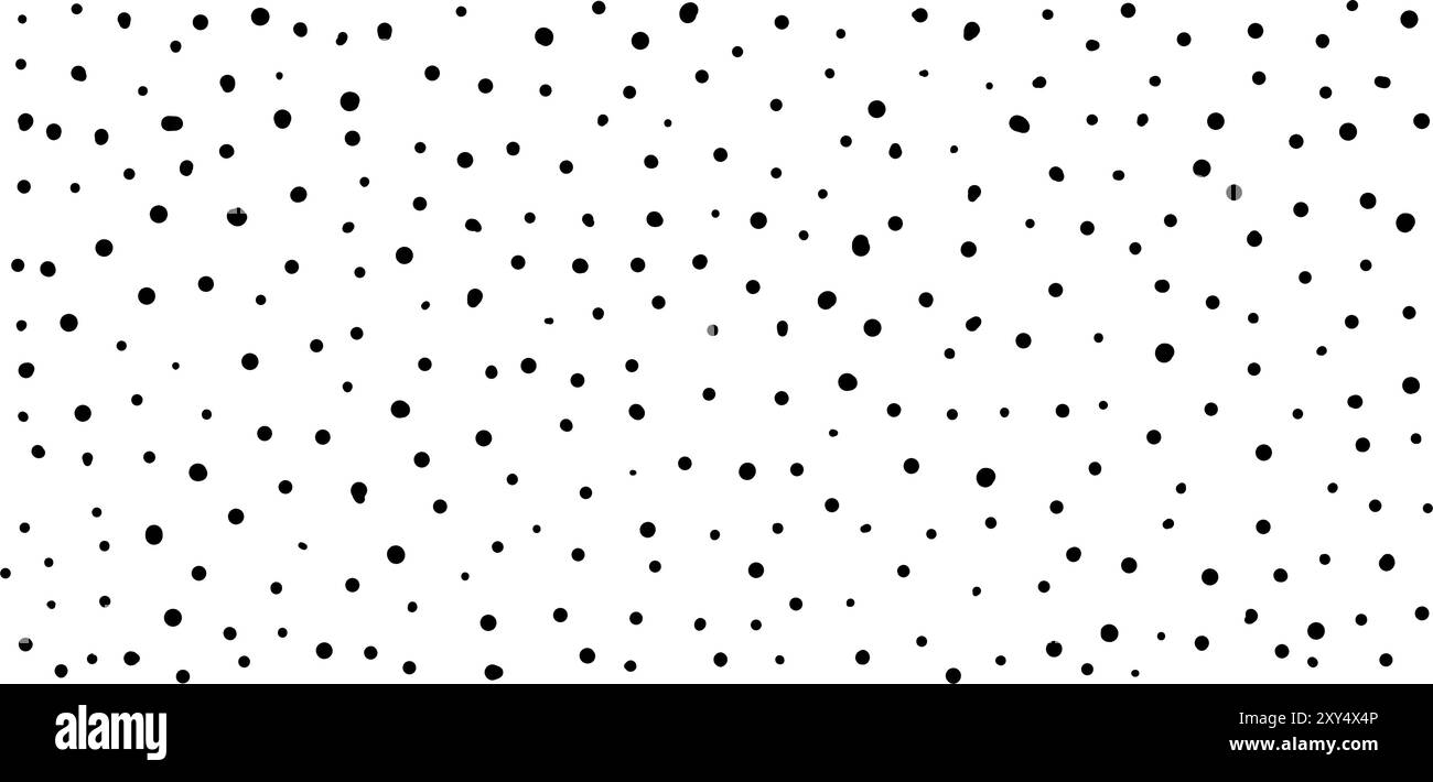 Motif sans couture texturé à pois abstrait dessiné à la main. Vecteur doodle cercle pointillé fond granuleux Illustration de Vecteur